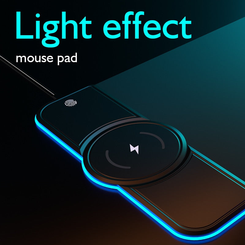 Wireless Charging RGB Luminous Mouse Mat - Image 2