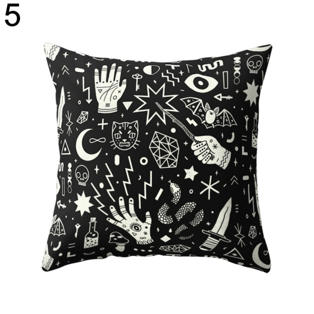 Black and White Design Geometric Home Pillow Cases