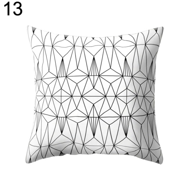 Black and White Design Geometric Home Pillow Cases