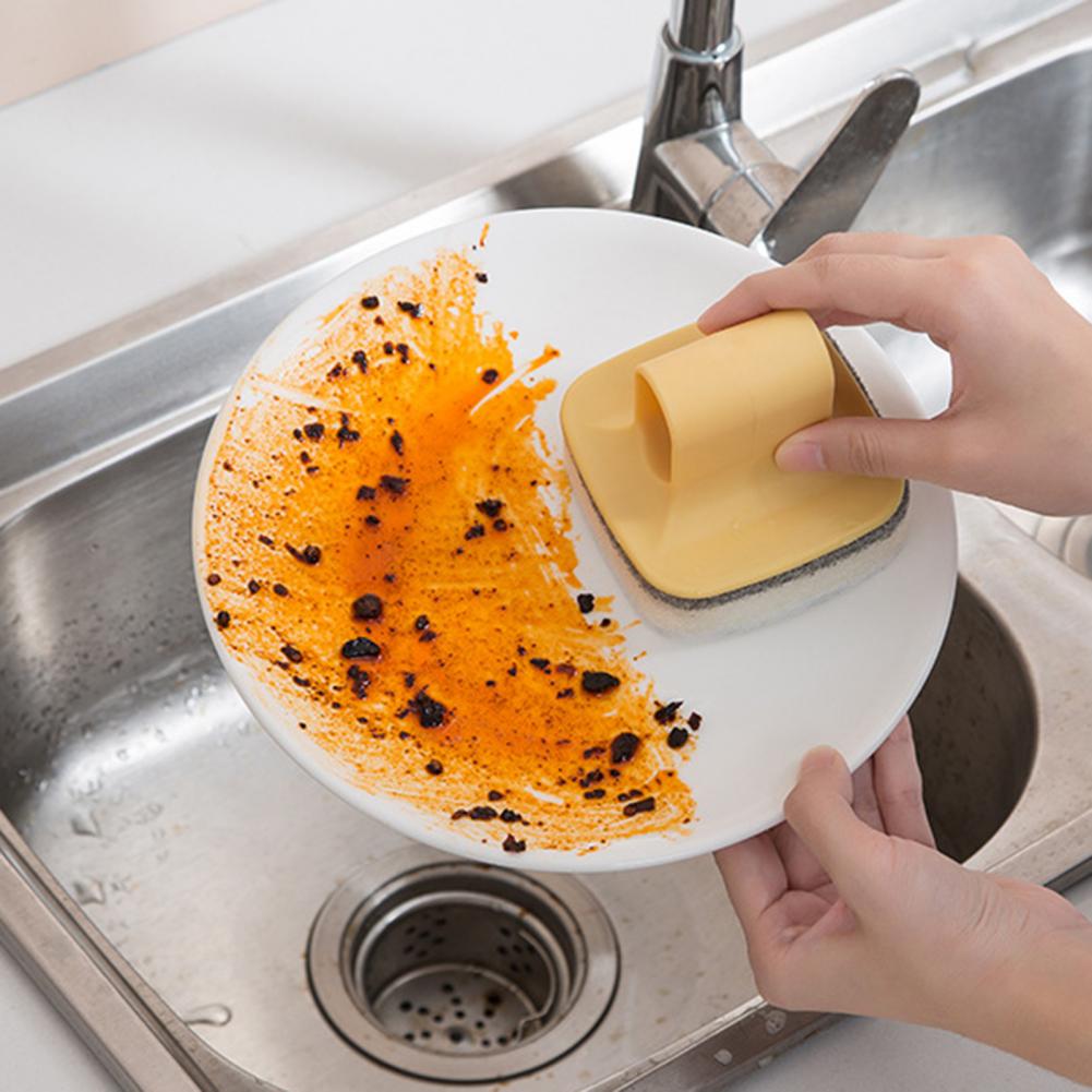 Wall-Mounted Cleaning Brush with Handle