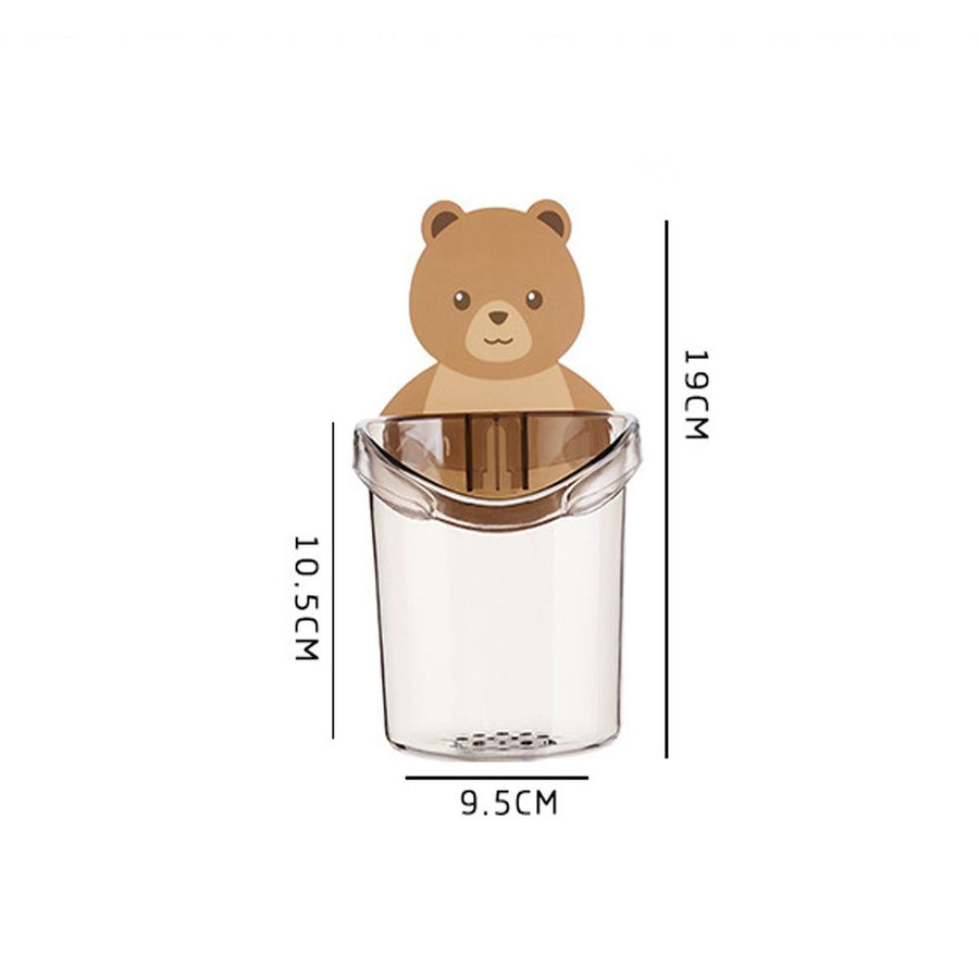 Wall-Mounted Sticky Bear Toothbrush Holder - Image 6