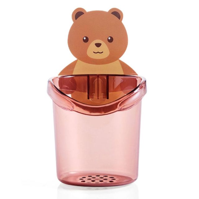 Wall-Mounted Sticky Bear Toothbrush Holder - Image 4