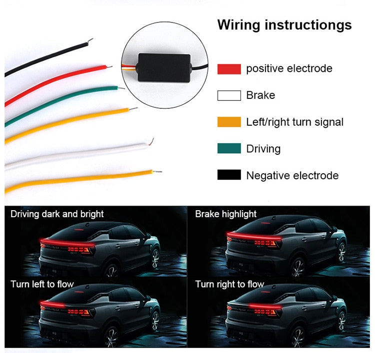 Universal Carbon Fiber LED Car Tail Light