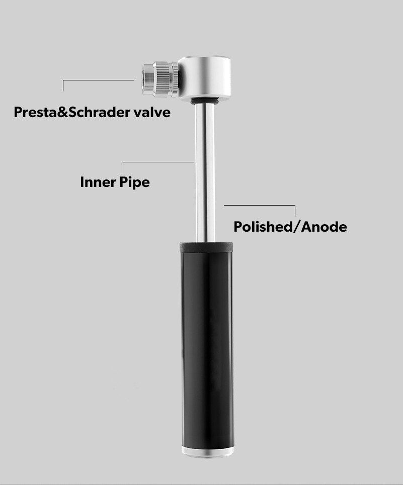 Portable Mini Aluminium Bike Pump - Image 5