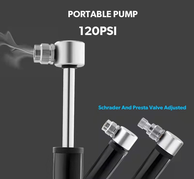 Portable Mini Aluminium Bike Pump - Image 9