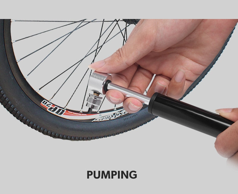 Portable Mini Aluminium Bike Pump - Image 1