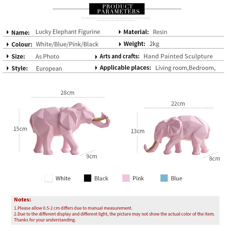 Elegant Resin Modern Elephant Statue - Image 6