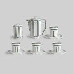 2D Art Ceramic Korean Style Coffee Set