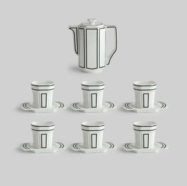 2D Art Ceramic Korean Style Coffee Set - Image 6