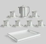 2D Art Ceramic Korean Style Coffee Set