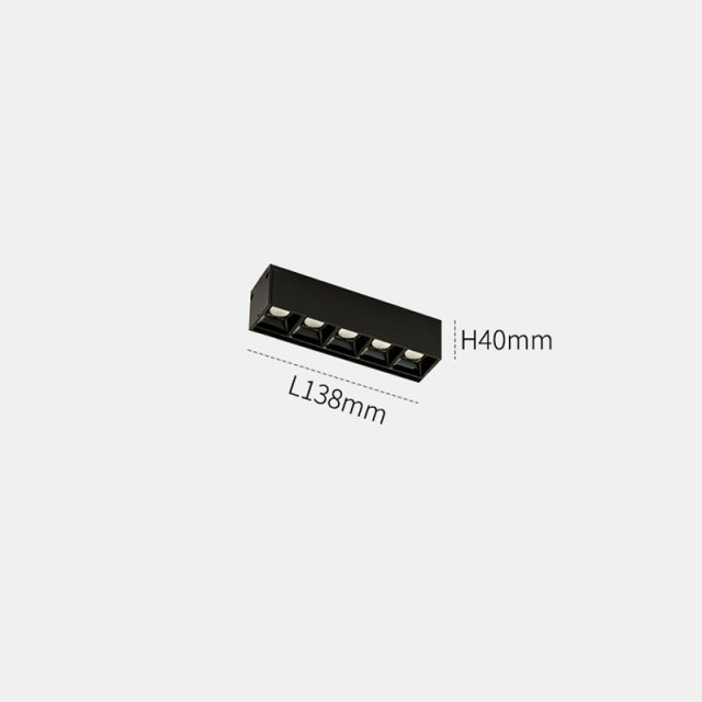 Wall-Mounted Black Continuous Magnetic Track System Light - Image 15