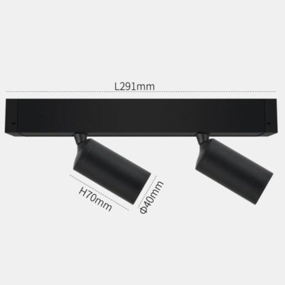 Wall-Mounted Black Continuous Magnetic Track System Light