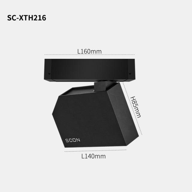 Wall-Mounted Black Continuous Magnetic Track System Light - Image 29