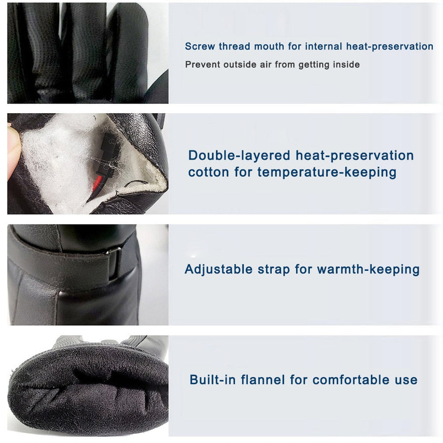 Windproof Unisex Heated Gloves - Image 6