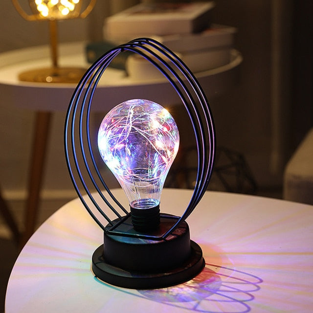 Handmade LED Iron Lunar Lamp - Image 4
