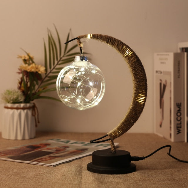 Handmade LED Iron Lunar Lamp