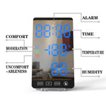 LED Touch Mirror Digital Alarm Clock