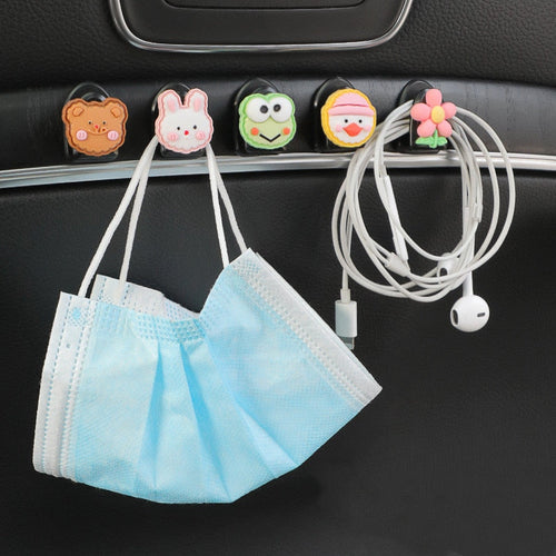 5pcs Mini Car Sticky Cartoon Hook - Image 0