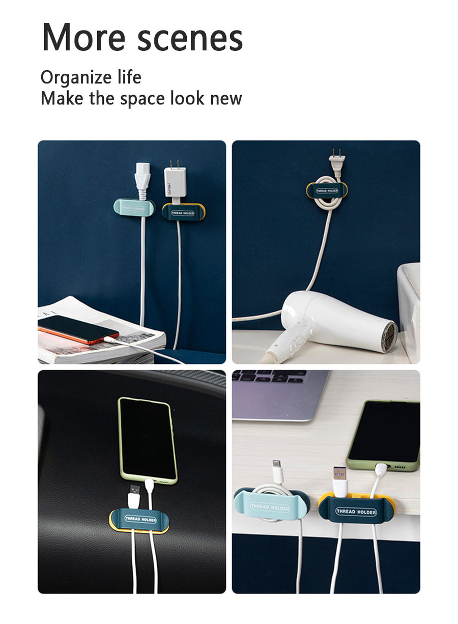 4pcs Creative Sticky Cable Organizer Clips - Image 1