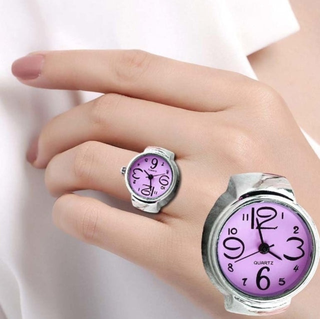 Creative Quartz Stainless Steel Watch Ring - Image 3