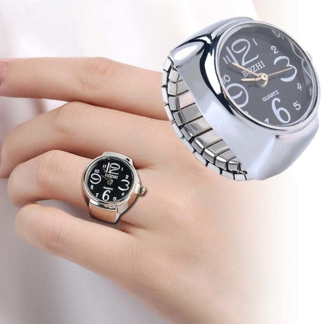 Creative Quartz Stainless Steel Watch Ring - Image 4