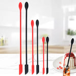 Flexible Long Handle Bottle Scraper Spoon Set