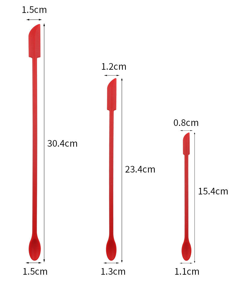 Flexible Long Handle Bottle Scraper Spoon Set - Image 3