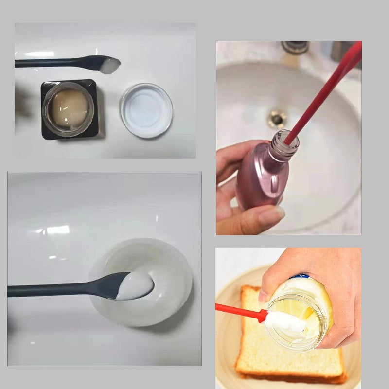 Flexible Long Handle Bottle Scraper Spoon Set - Image 4