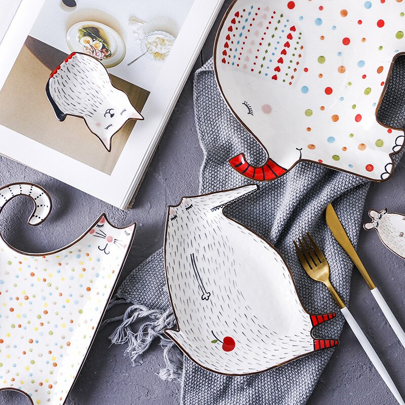Ceramic Creative Cute Animal Breakfast Plates - Image 0