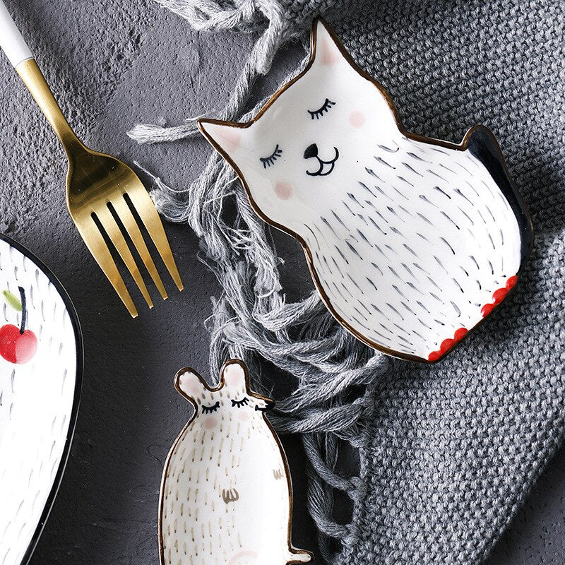 Ceramic Creative Cute Animal Breakfast Plates