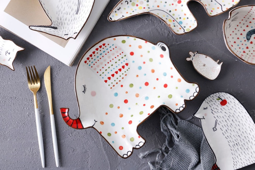 Ceramic Creative Cute Animal Breakfast Plates