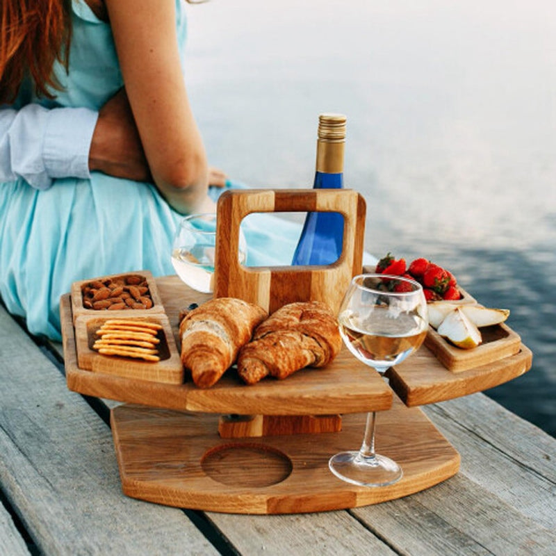 Portable Outdoor Picnic Folding Serving Tray - Image 1