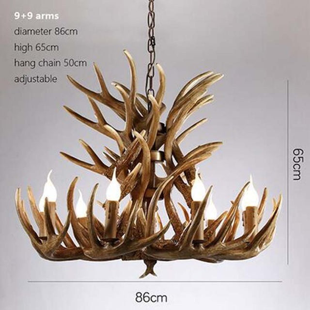 American Loft Style Deer Horn Pendant Light