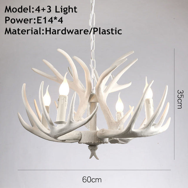 American Loft Style Deer Horn Pendant Light