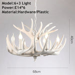 American Loft Style Deer Horn Pendant Light