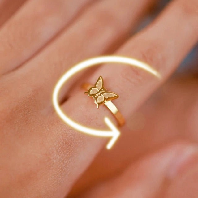 Fidget Spinner Rotating Women Ring - Image 1