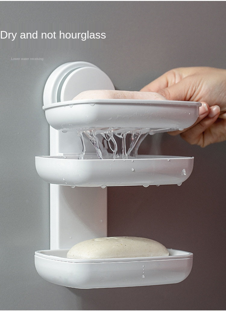 Wall Mounted Bathroom Soap Holder Drainer - Image 1