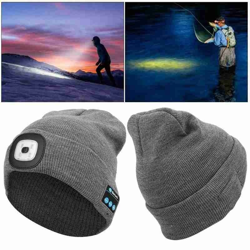 Unisex Bluetooth Speaker Headlamp Beanie Hat - Image 5