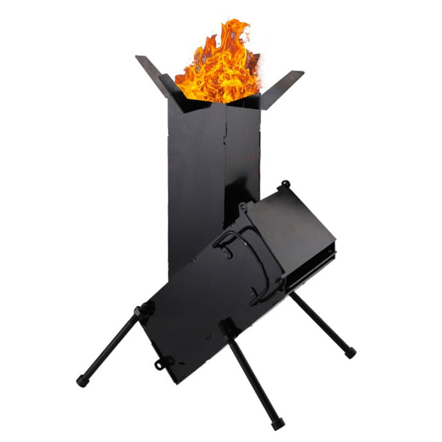 Stainless Steel Titanium Foldable Rocket Grill - Image 5