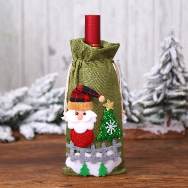 Christmas Santa Bottle Cover