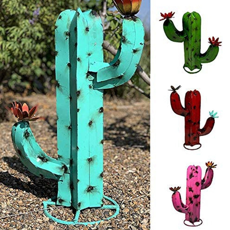 Garden Metal Art Cactus Decor - Image 2