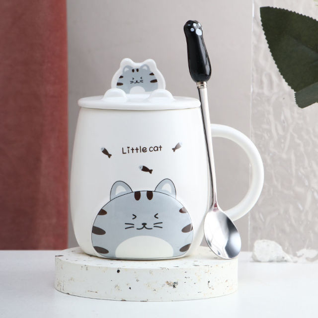 Cute Cartoon Kitty Mug Set - Image 9