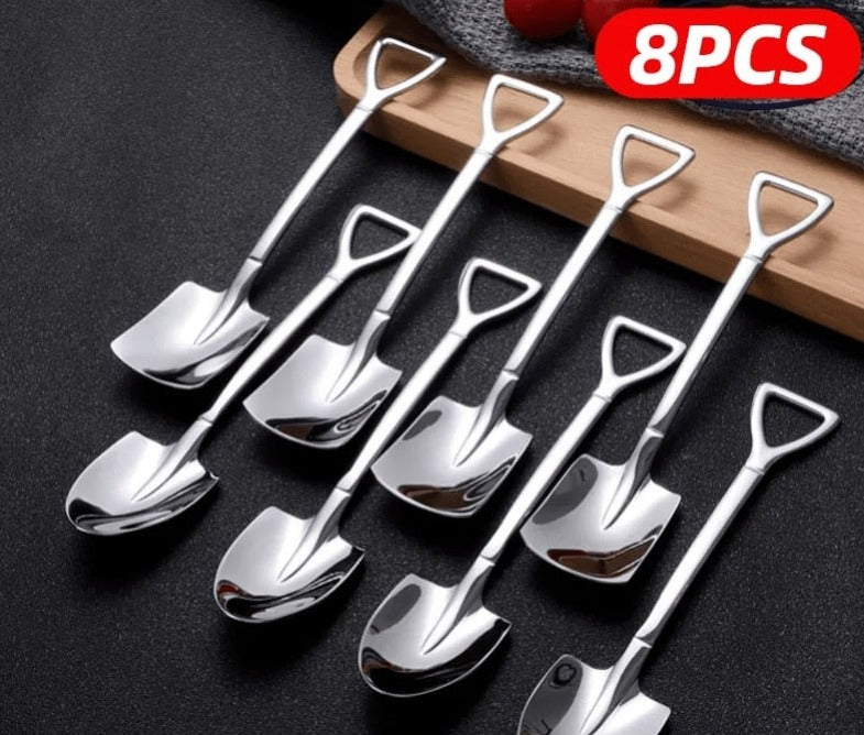 Creative Shovel Shape Dessert Spoons - Image 4