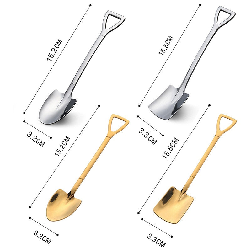 Creative Shovel Shape Dessert Spoons - Image 7