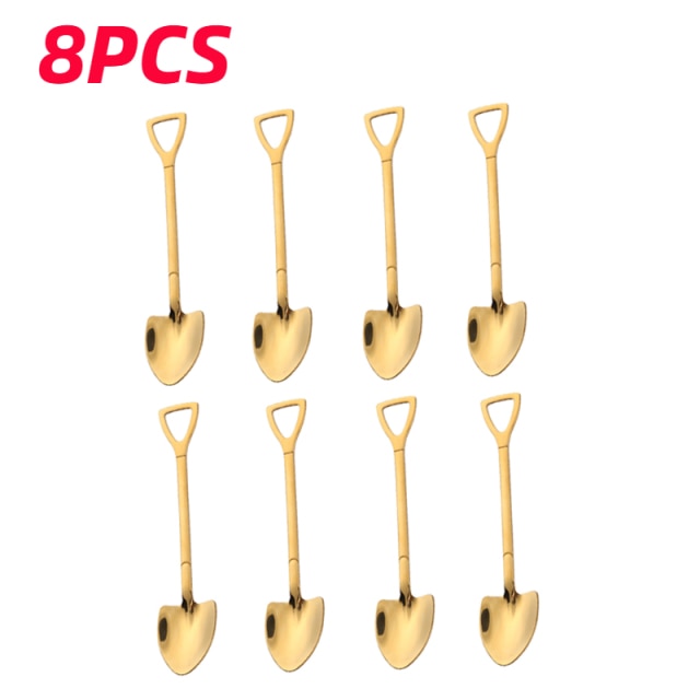 Creative Shovel Shape Dessert Spoons - Image 6
