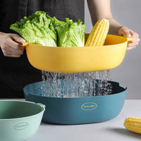 Kitchen Double Drain Vegetable Basket - Image 1