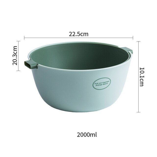 Kitchen Double Drain Vegetable Basket - Image 7