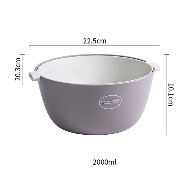 Kitchen Double Drain Vegetable Basket - Image 10