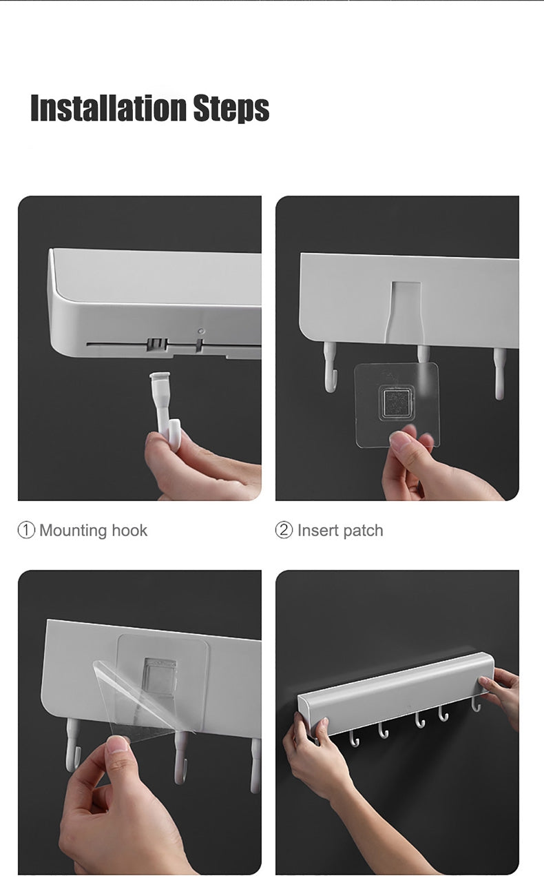 Wall-Mounted Wide Storage Box Rack