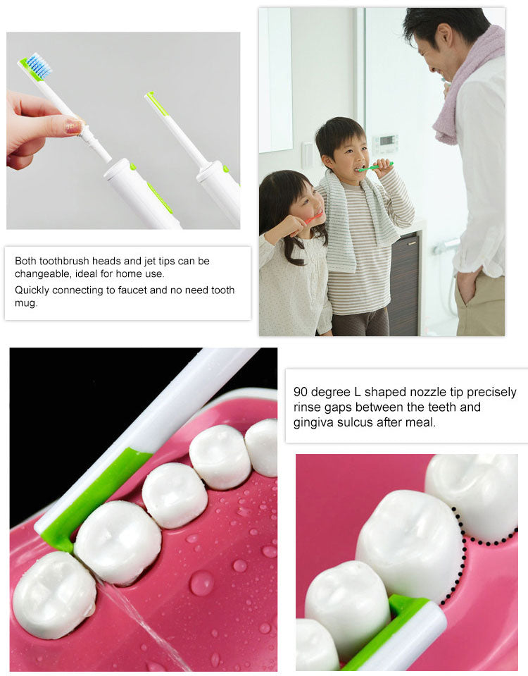 2in1 Portable Faucet Toothbrush Water Flosser